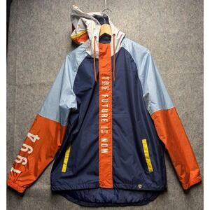 Retro Encrypted Supply Co.  1994 Windbreaker Hooded 1/4 Zip Jacket L